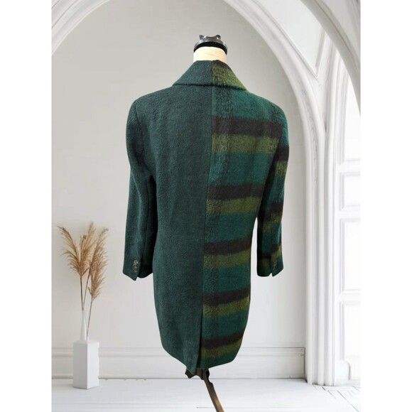 NVLT Plaid de Bouclé Double-Breasted Coat Medium Notch Lapel Lined Medium - Picture 8 of 11